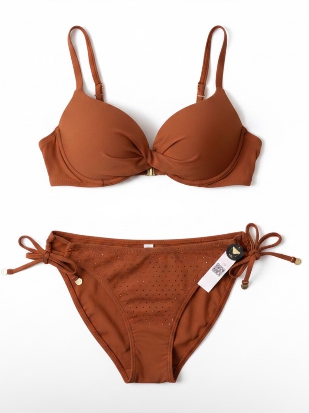 Victoria's Secret Archives Essential Twist Push Up Top & Diamante Tie Bikini